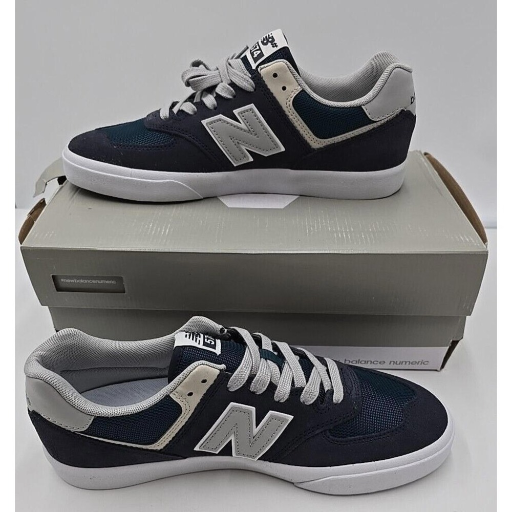 NWT New Balance 574 Grey Navy Womens 9.5, Mens 11 Retro Y2K Sneakers